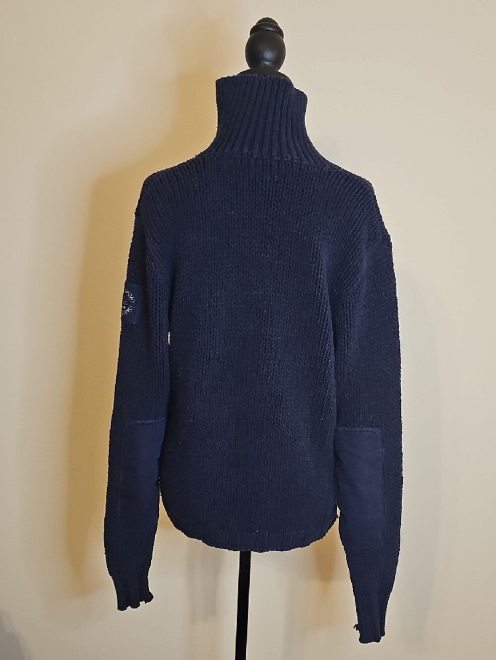 Vintage Ralph Lauren Navy Lace-Up Sailor Collar Sweater - Picture 4 of 13